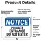 Signmission Private Office Do Not Enter OSHA Notice Sign, Vinyl Decal, 5in W x 3.5in L, 2PK OS-2PACK-NS-D-35-L-17816 - alternate 3
